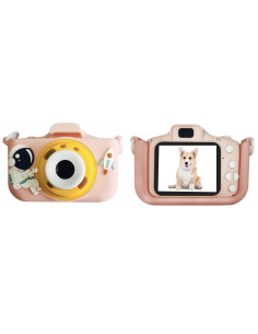 ASAKY KIDS PHOTO CAMERA DIGITAL BUBBLE MICRO SD 2IPS HD SCREEN PINK  COVER ASTRONAUTA